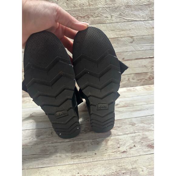 Sorel Major Moto Black Red Plaid Boots Women's Size 8 Buffalo Check Leather - Picture 10 of 10